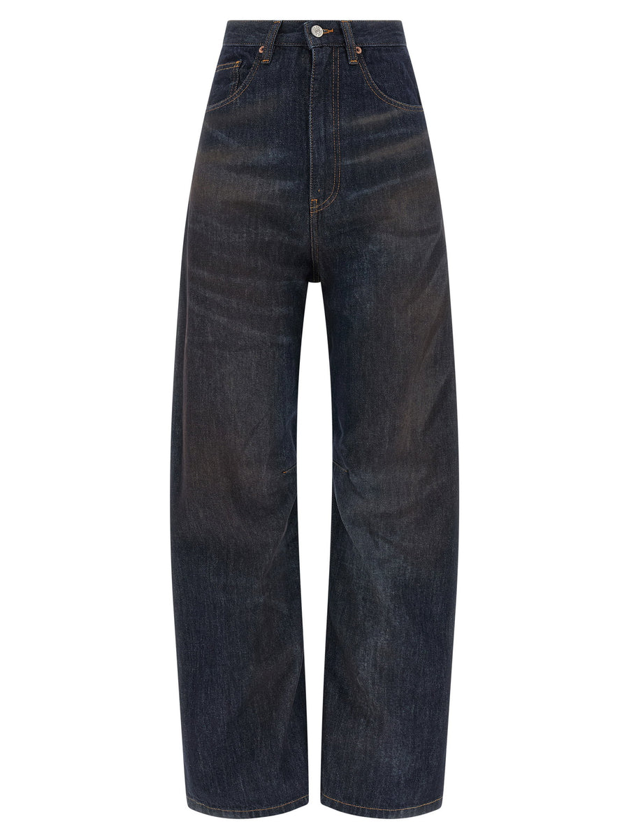 Mm6 Maison Margiela فستان 5-جيب دنيم جينز — كحلي