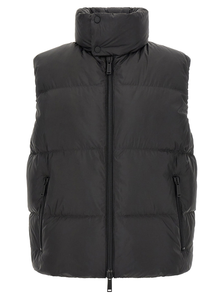 Dsquared2 Quilted Logo Vest — Black