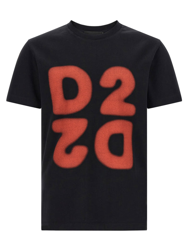 تيشيرت Dsquared2 بطبعة جرافيك قميص — أسود