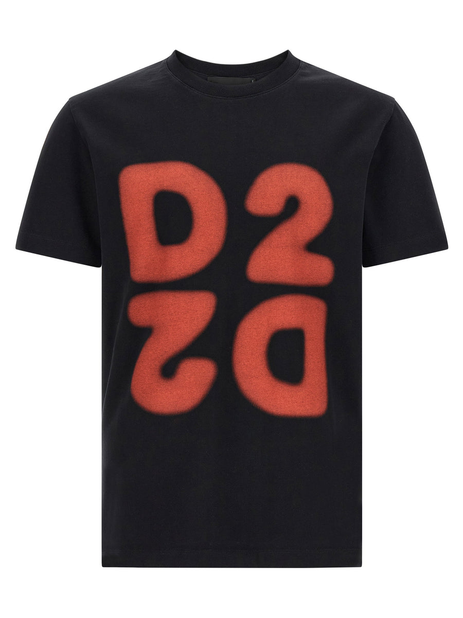تيشيرت Dsquared2 بطبعة جرافيك قميص — أسود