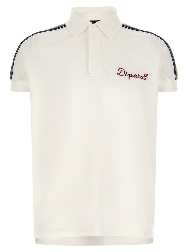 Dsquared2 polo shirt in cream