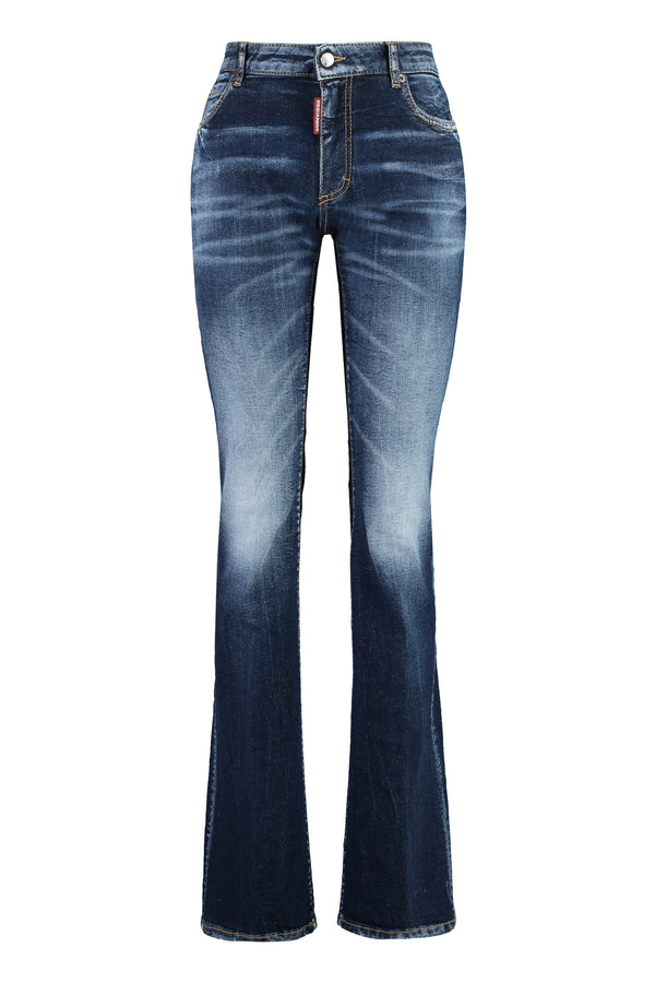 Twiggy Flared Denim Jeans Cotton