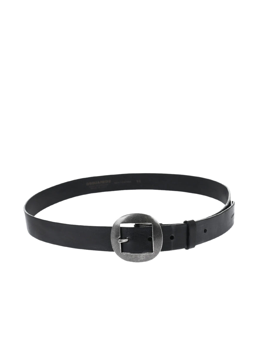 Dsquared2 100% Leather belt in black