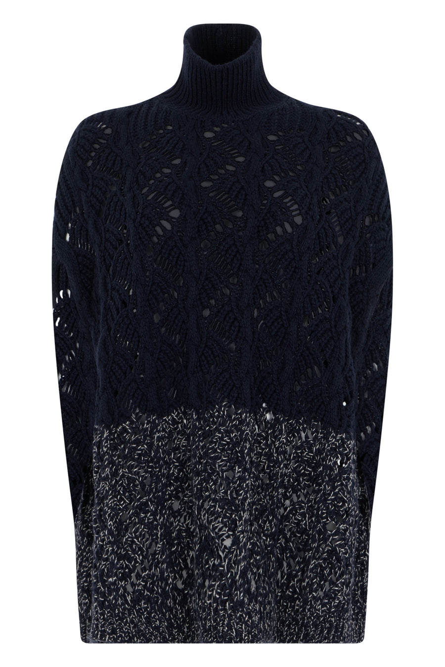 High-Neck Sweater Midnight Blue Virgin Wool