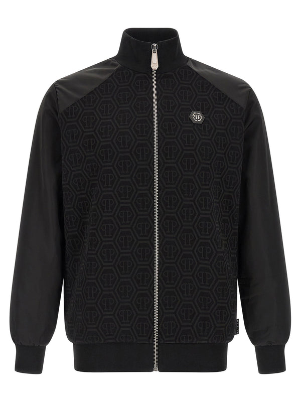 Philipp Plein Monogram من جاكار سويت شيرت — أسود