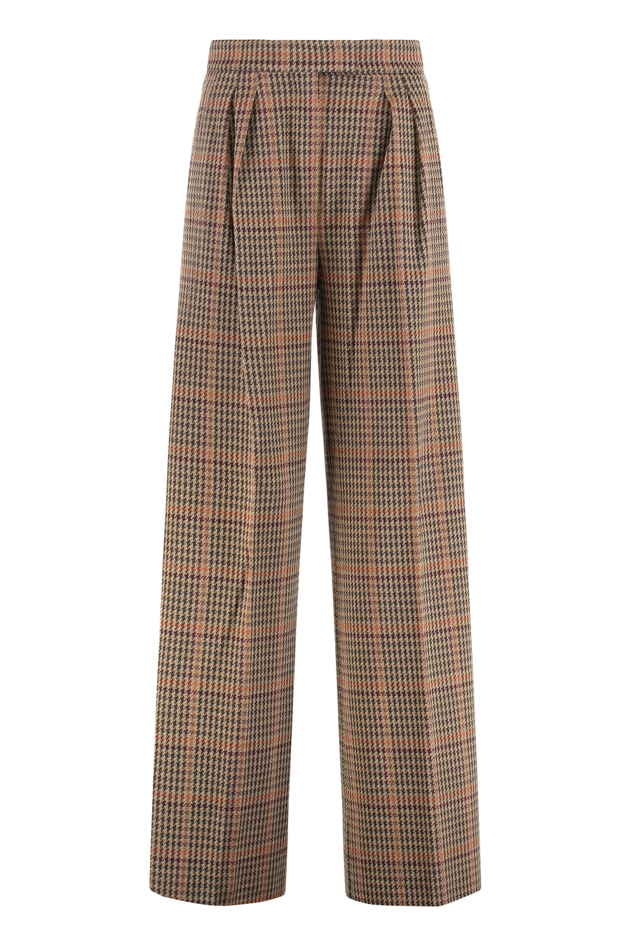 Pants Prince Of Wales Jersey Virgin Wool Wide-leg Trousers