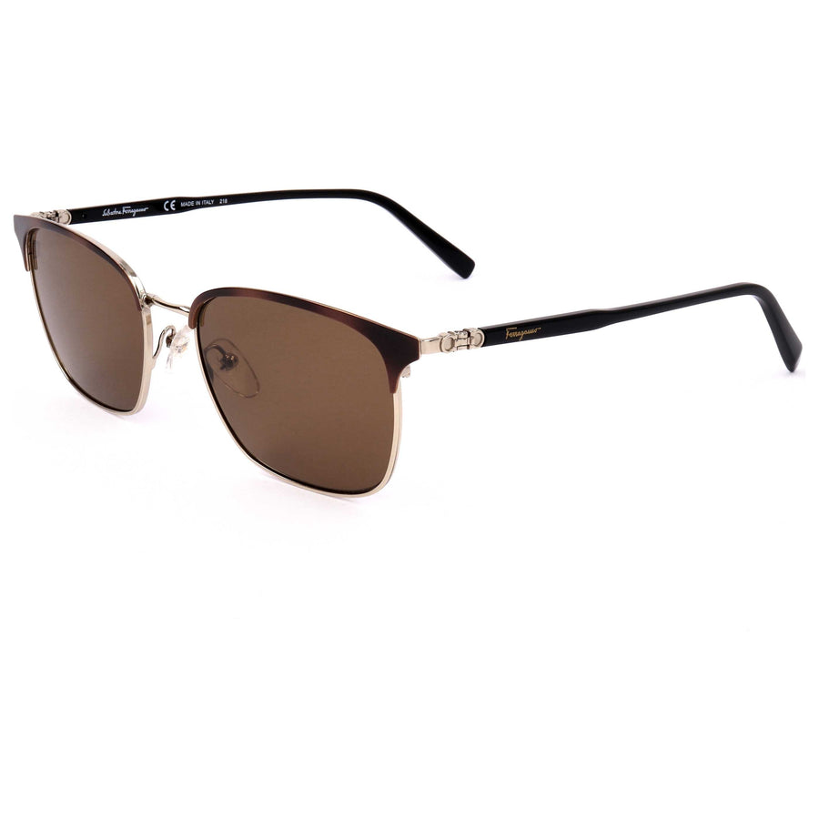 Preloved - Ferragamo Mens 54 Mm Havana Gold Sunglasses Sf180s-271 One Color