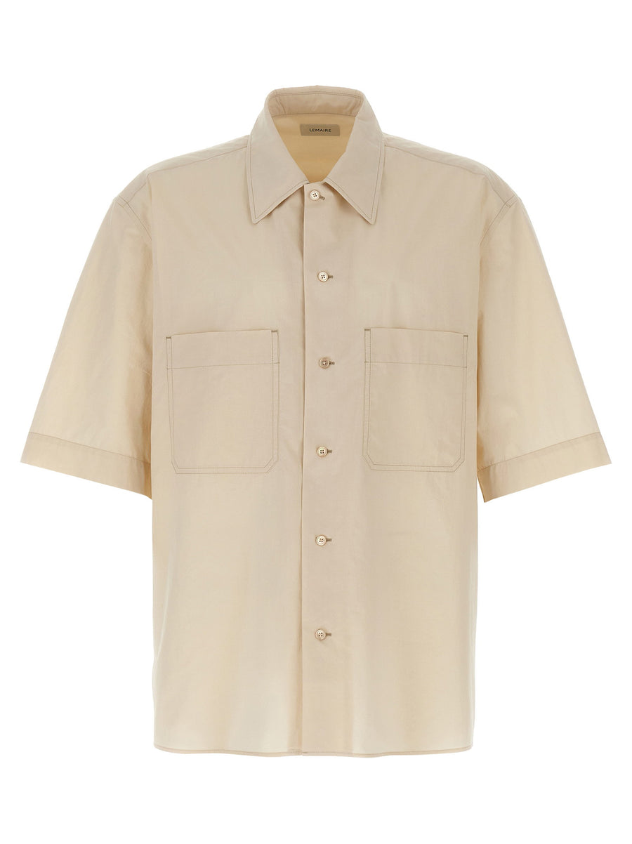 Lemaire Cotton Poplin Shirt — Cream