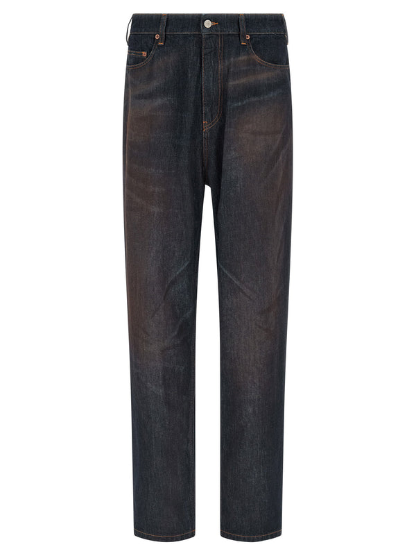 Mm6 Maison Margiela هاي-خصر دنيم جينز — أسود