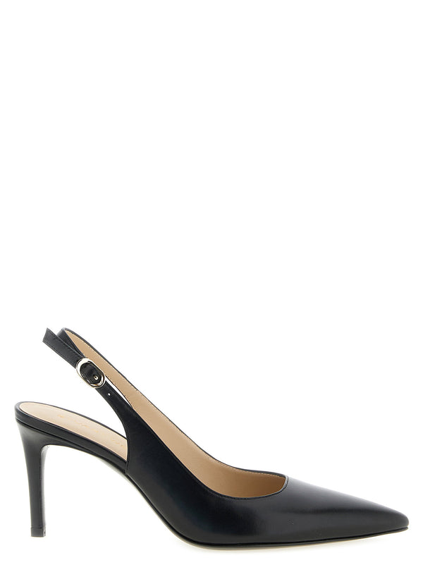 حذاء سلينغباك Stuart Weitzman كعب — أسود