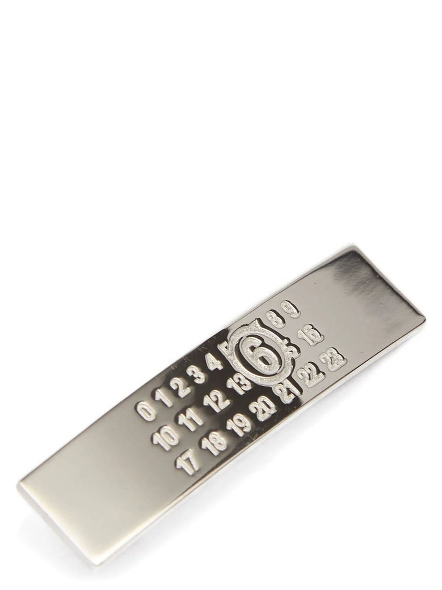 Mm6 Maison Margiela Numeric Metal Hair Clip — Silver