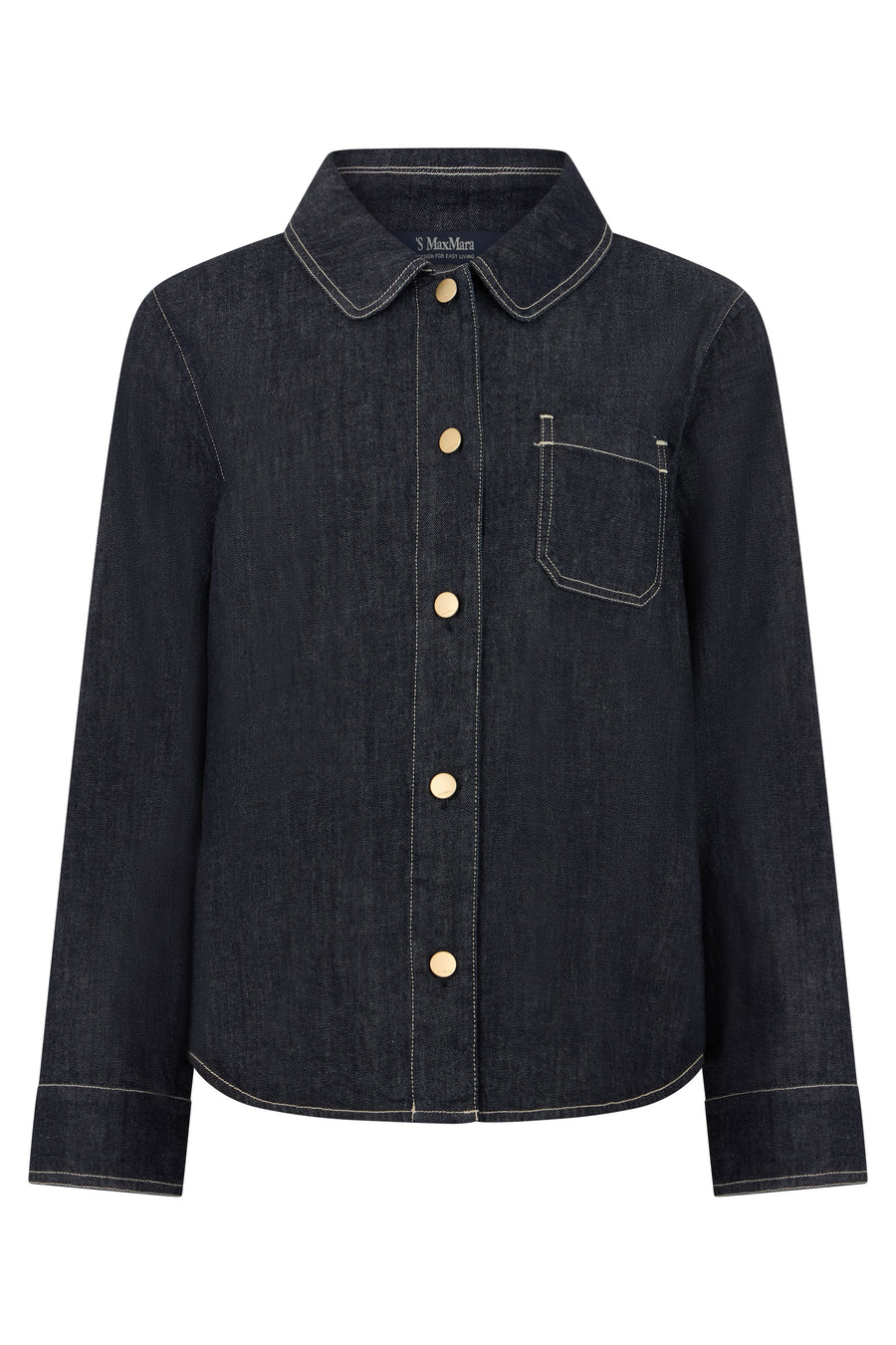 Denim Shirt Navy Blue Cotton