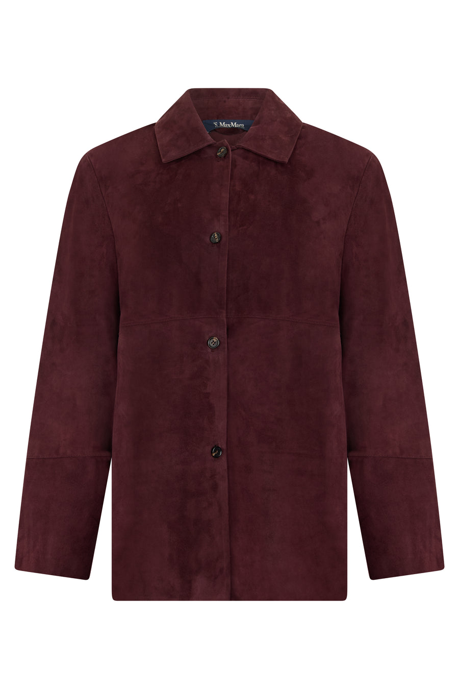 Suede Jacket Dark Ruby Lambskin Leather