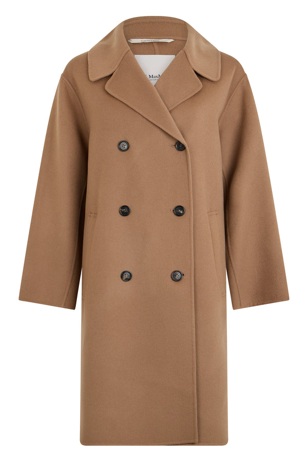 Double-Breasted Coat Magnolia Camel Virgin Wool Double Breasted & Peacoats
