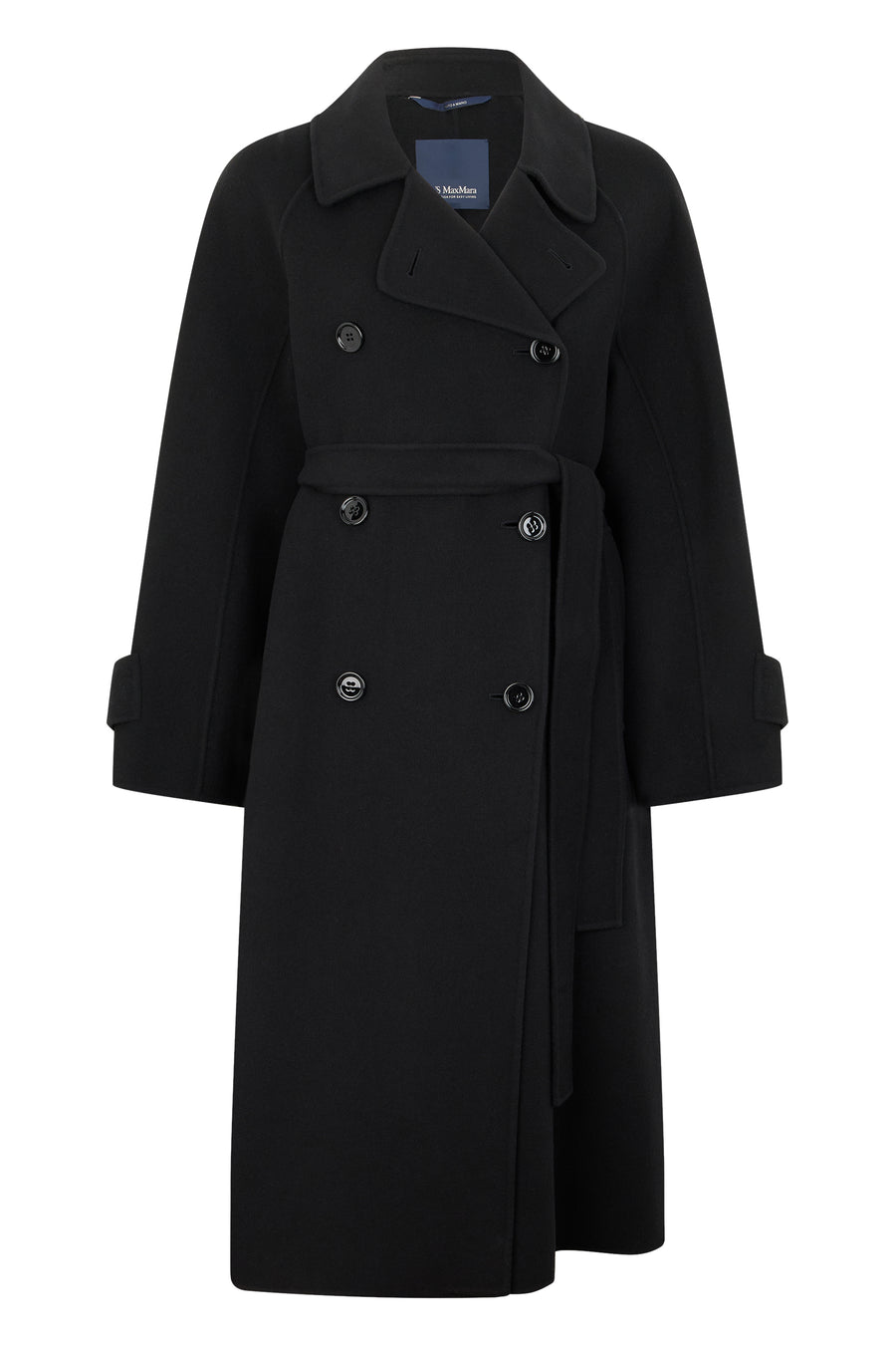 Long Wool Coat Samanta Black Virgin