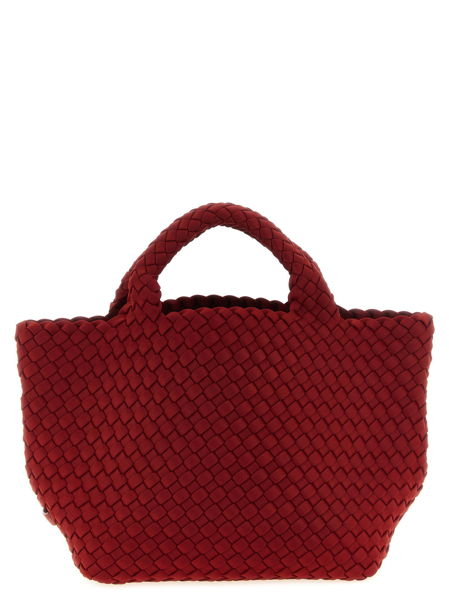 Naghedi Hand-Woven Neoprene Tote Bag — Red