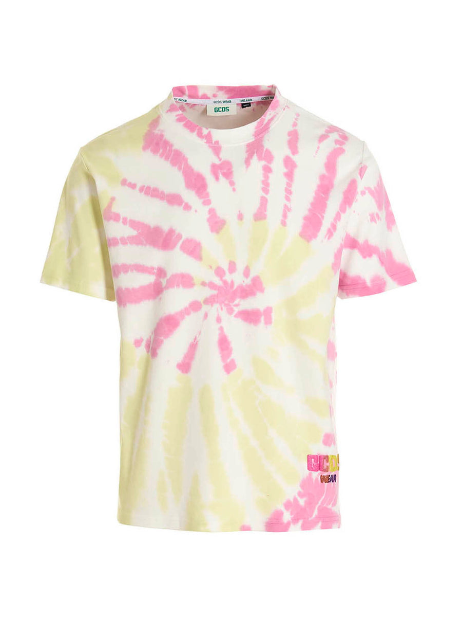 Gcds Tie-Dye Cotton T-Shirt — White