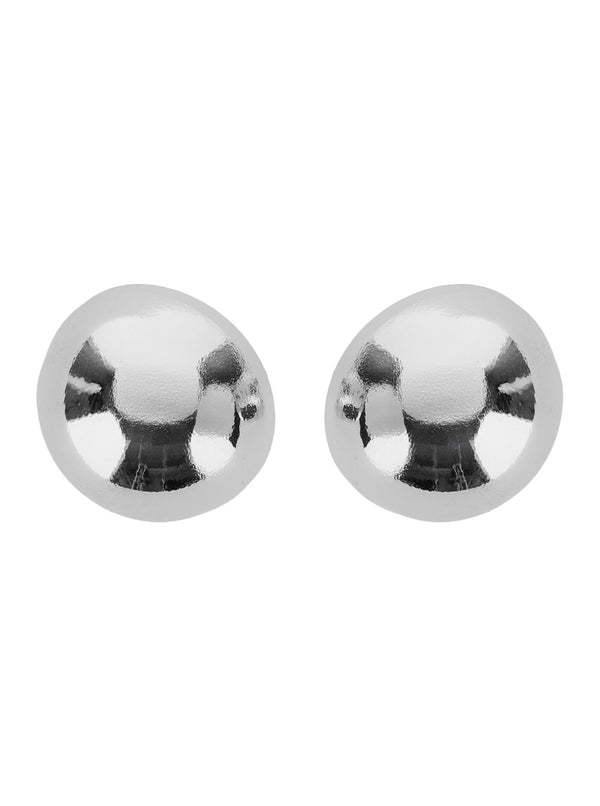 Metallic Circular Earrings With Rear Closure Brass