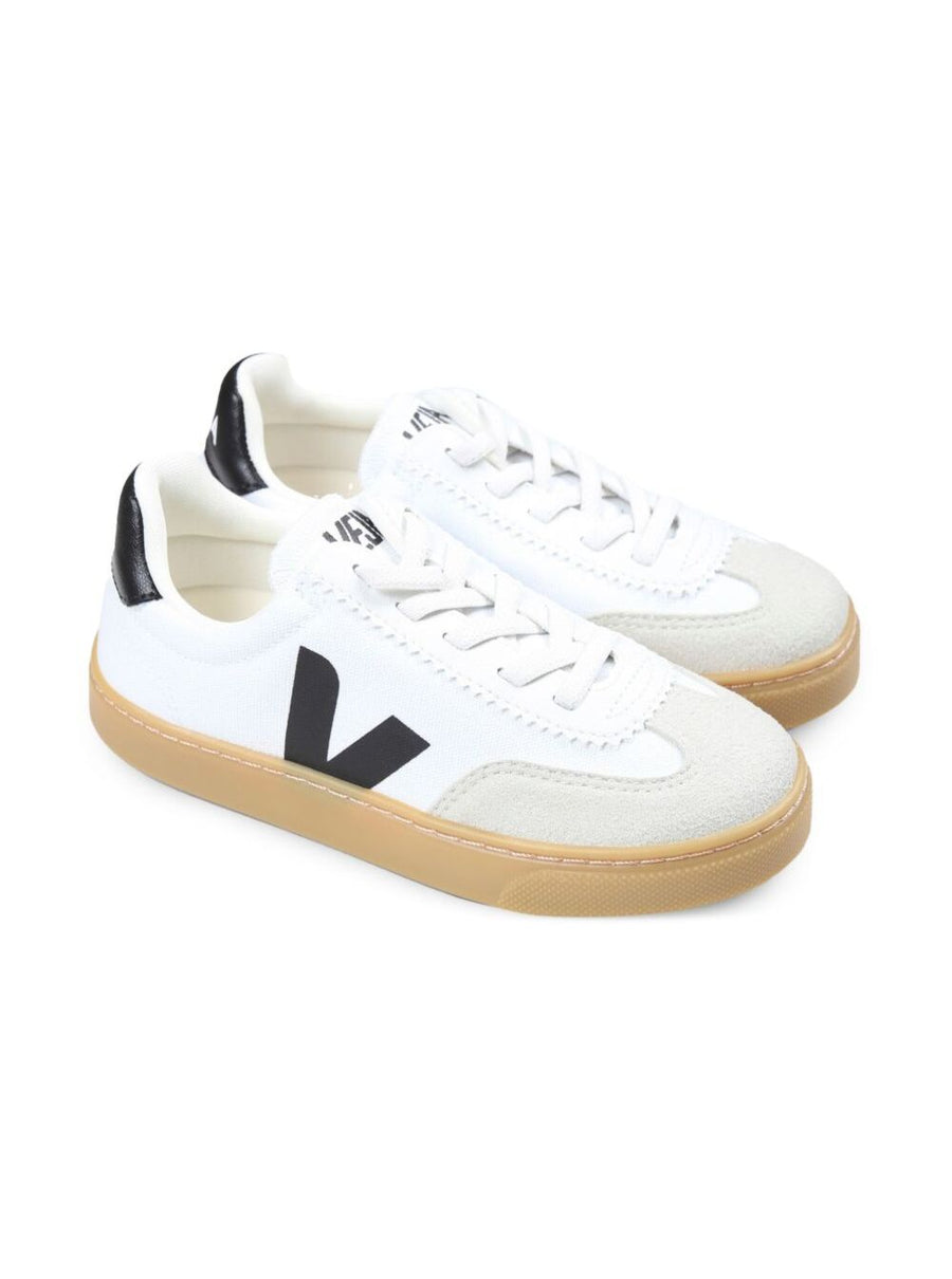 White Low Top Sneakers With Logo Detail Canvas Trainers
