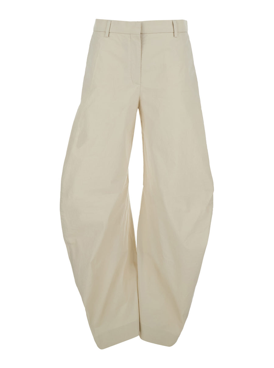 Pants Patty Coated Beige Organic Cotton Trousers