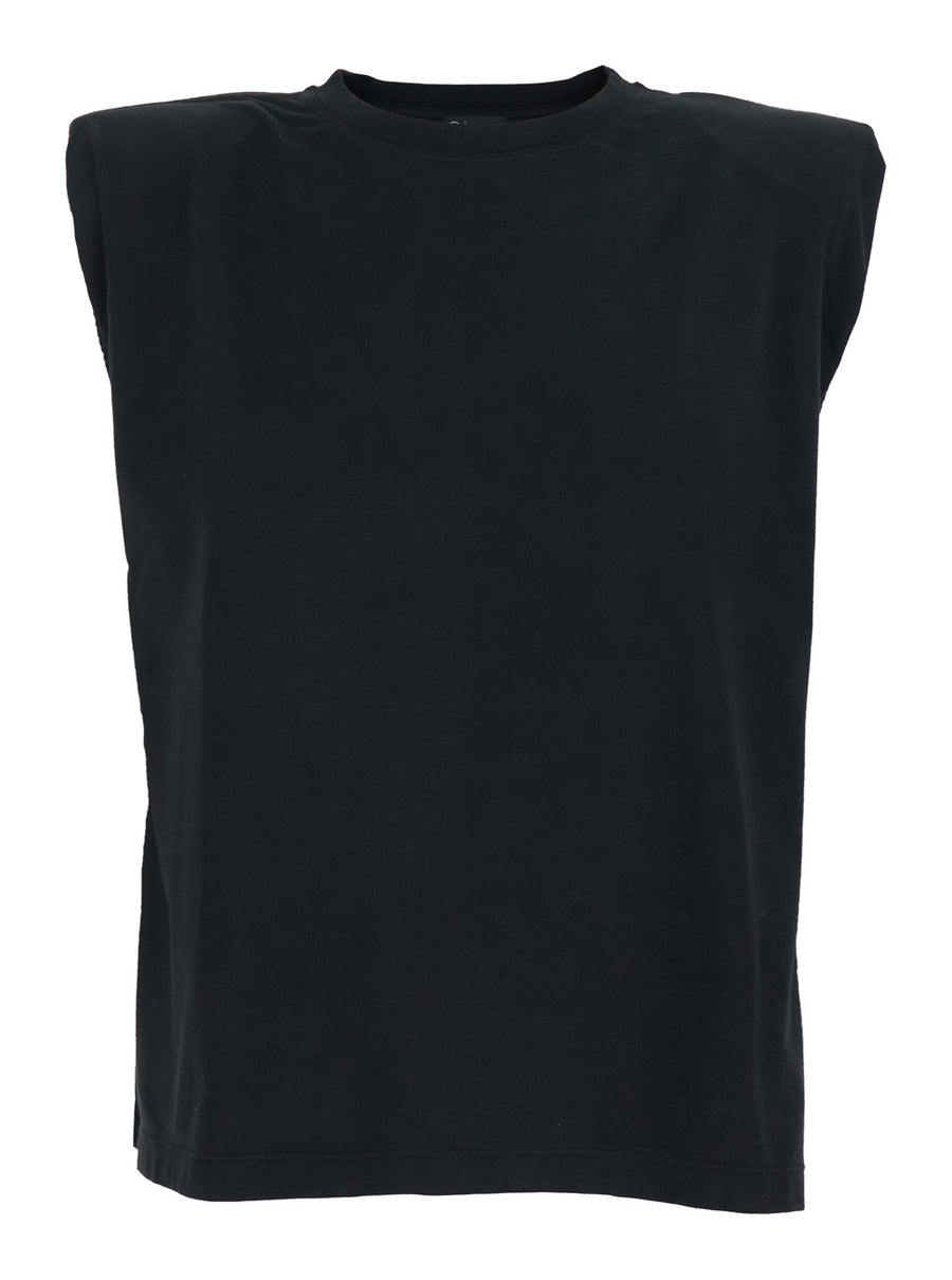 Top With Logo Back Black Cotton T-shirts & Jerseys