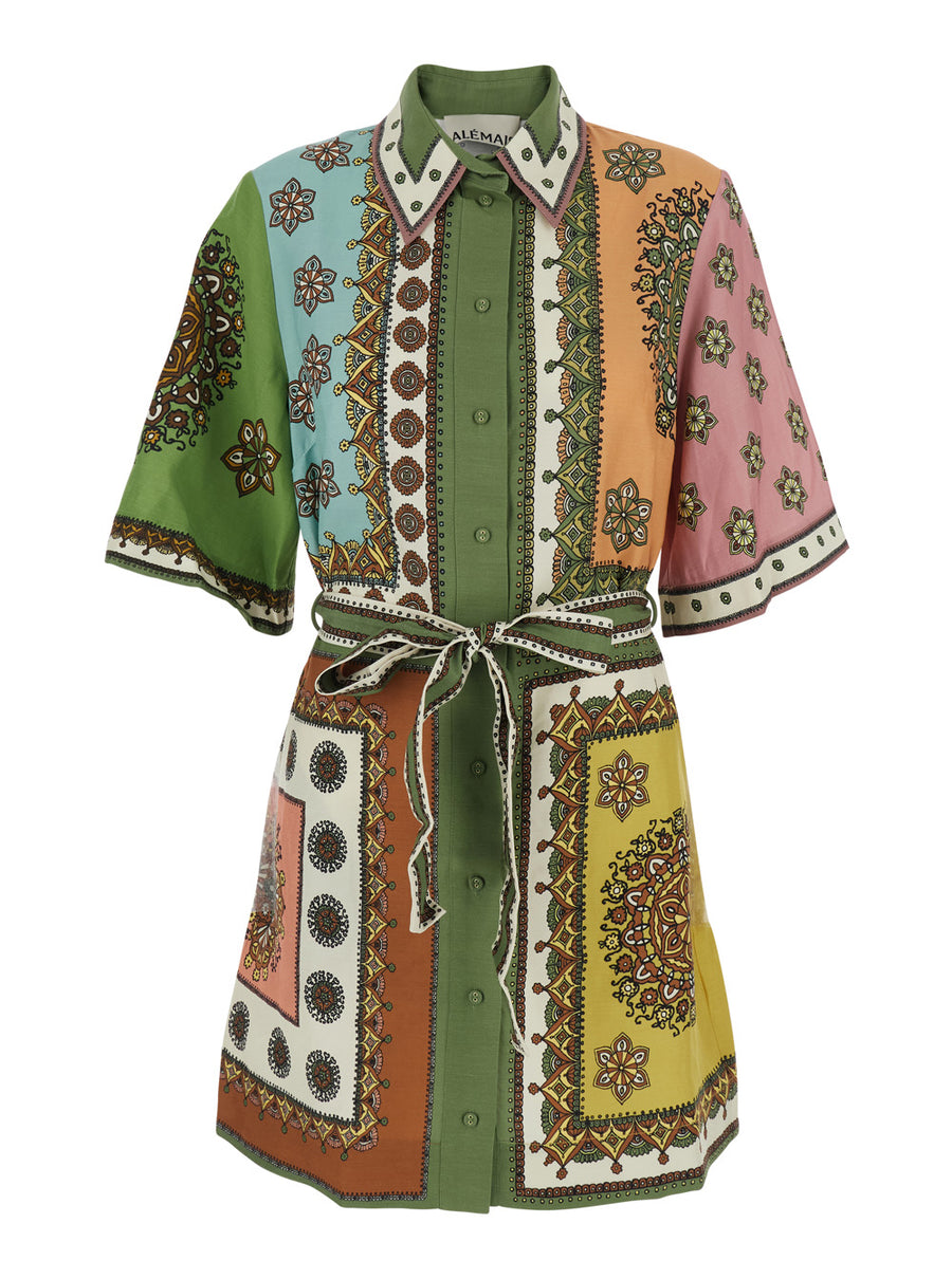 Mini Dress Contina Multicolour Viscose Blend