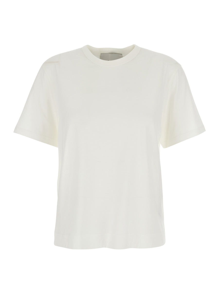 T-Shirt With Heart Patch White Cotton T-shirts & Jerseys