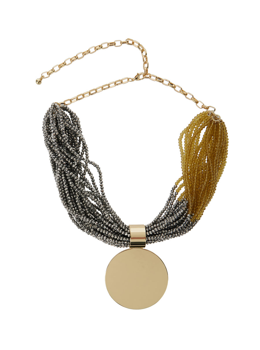 Necklace Damian Metallic Glass Necklaces