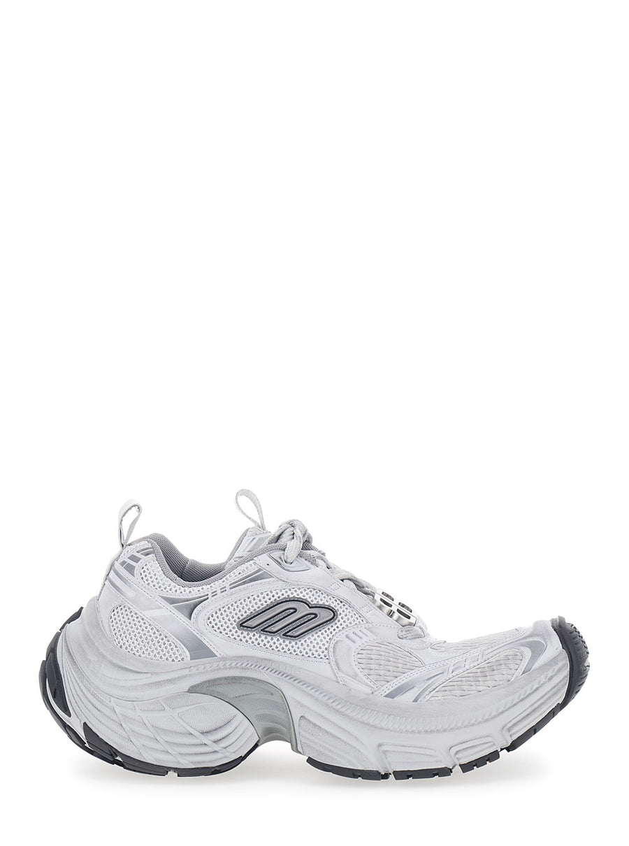 Sneakers Grey Leather Polyurethane Trainers