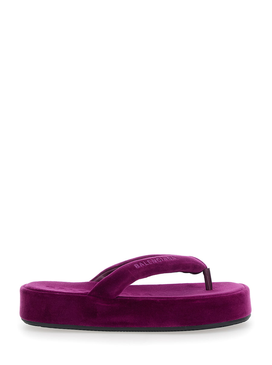 Sandals Jet Leg Violet Cotton