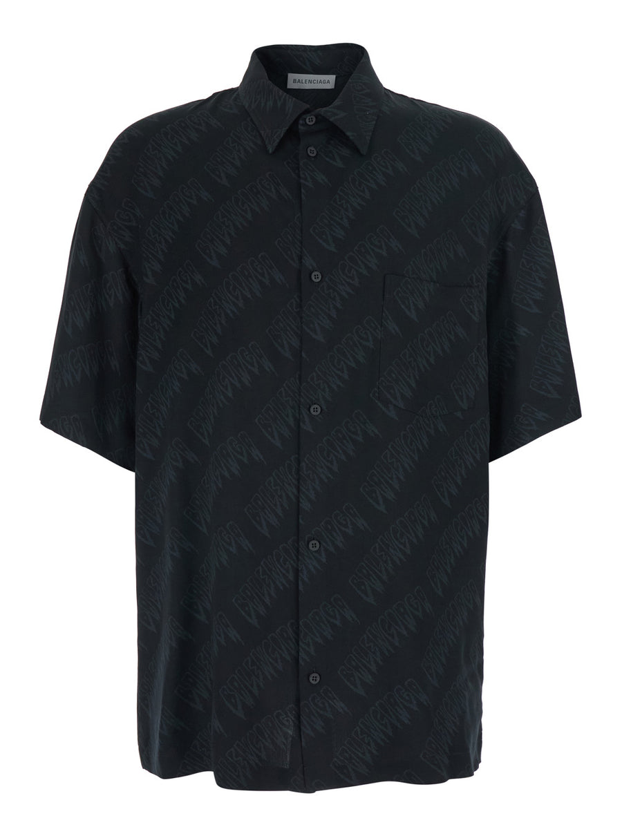 Shirt Creeper Black Viscose