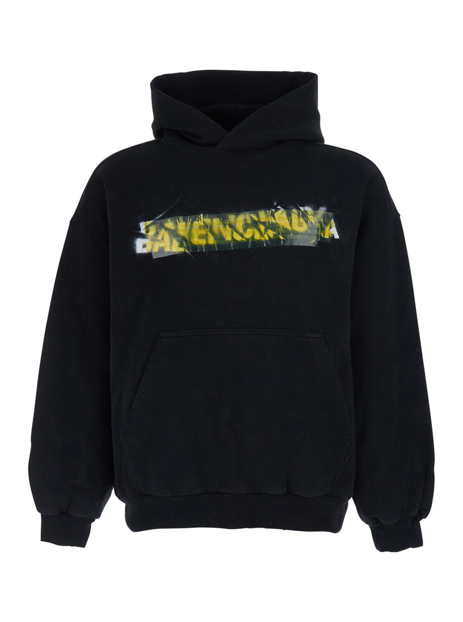 Hoodie Medium Fit Black Cotton Sweatshirts