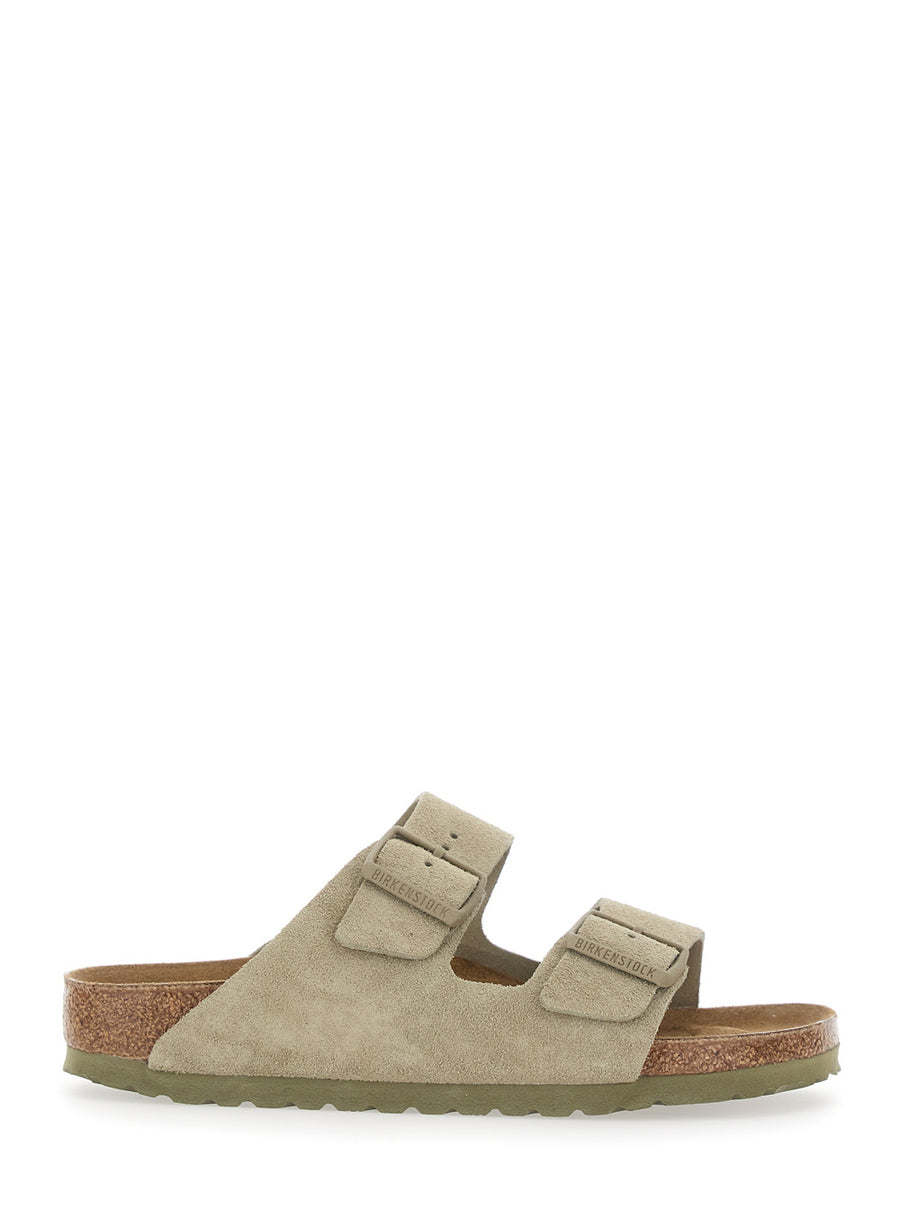 Sandals Arizona Beige Suede Leather