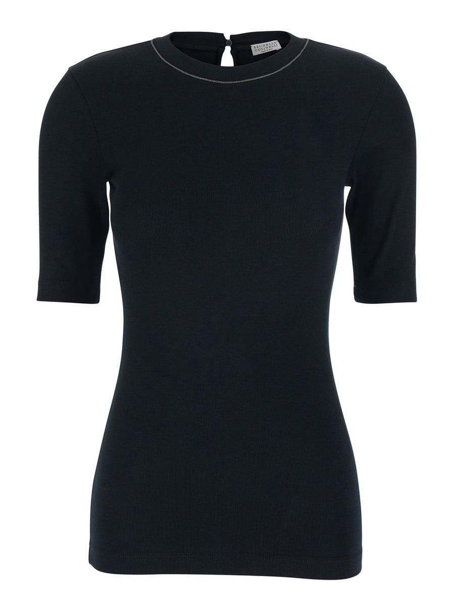 T-Shirt Round Neck Black Cotton T-shirts & Jerseys