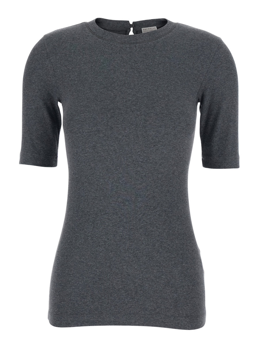 T-Shirt Round Neck Grey Cotton T-shirts & Jerseys