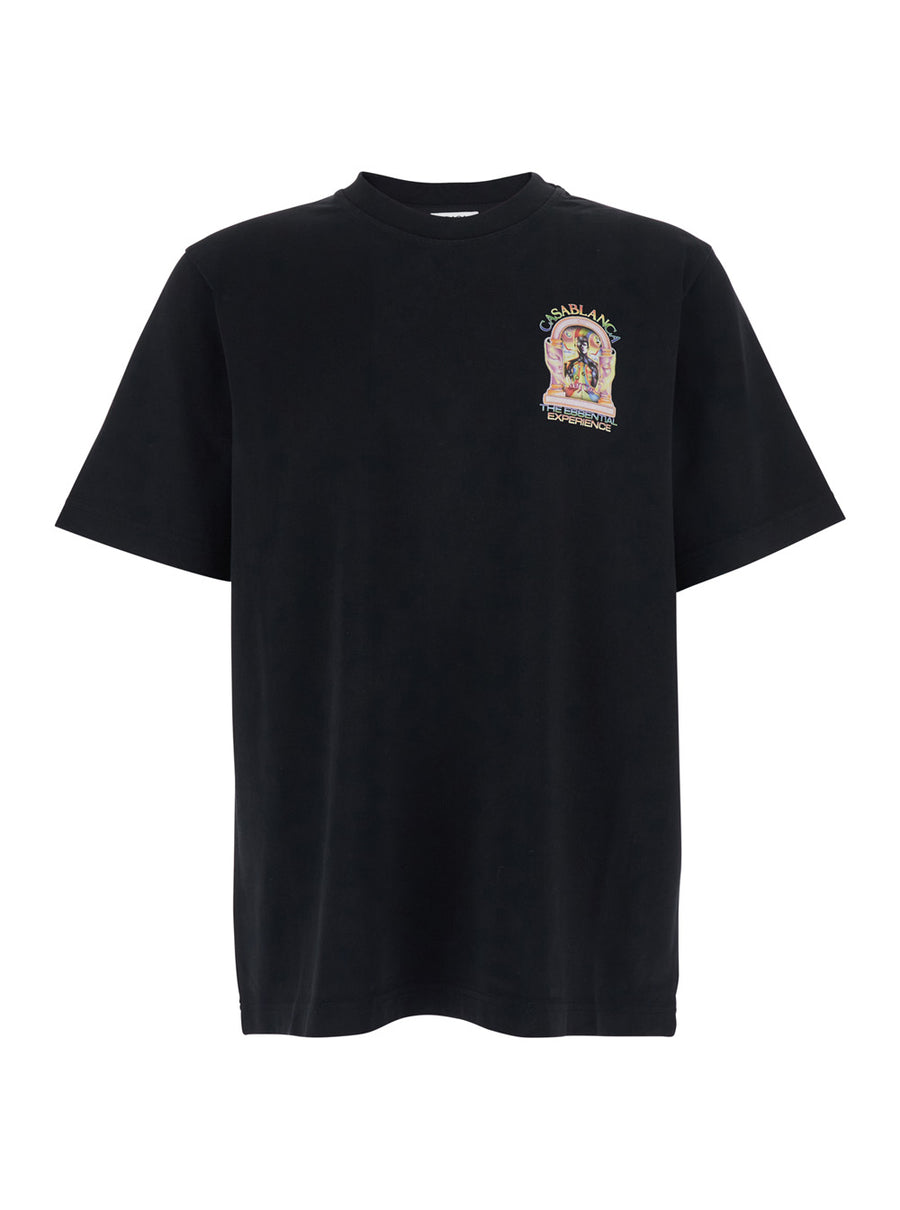 T-Shirt With Logo, Black Cotton Organic T-shirts