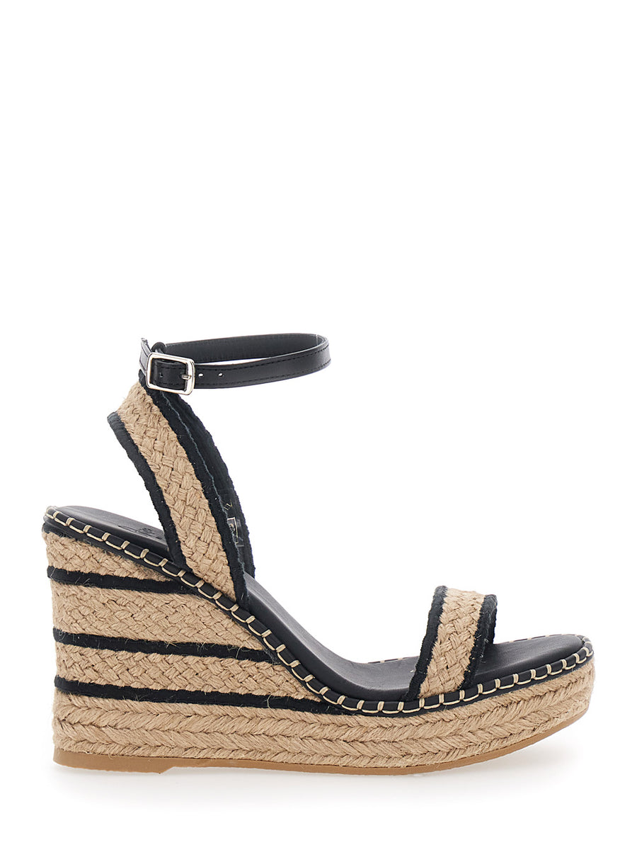 Wedges Bera Beige Fabric Textile Shoe
