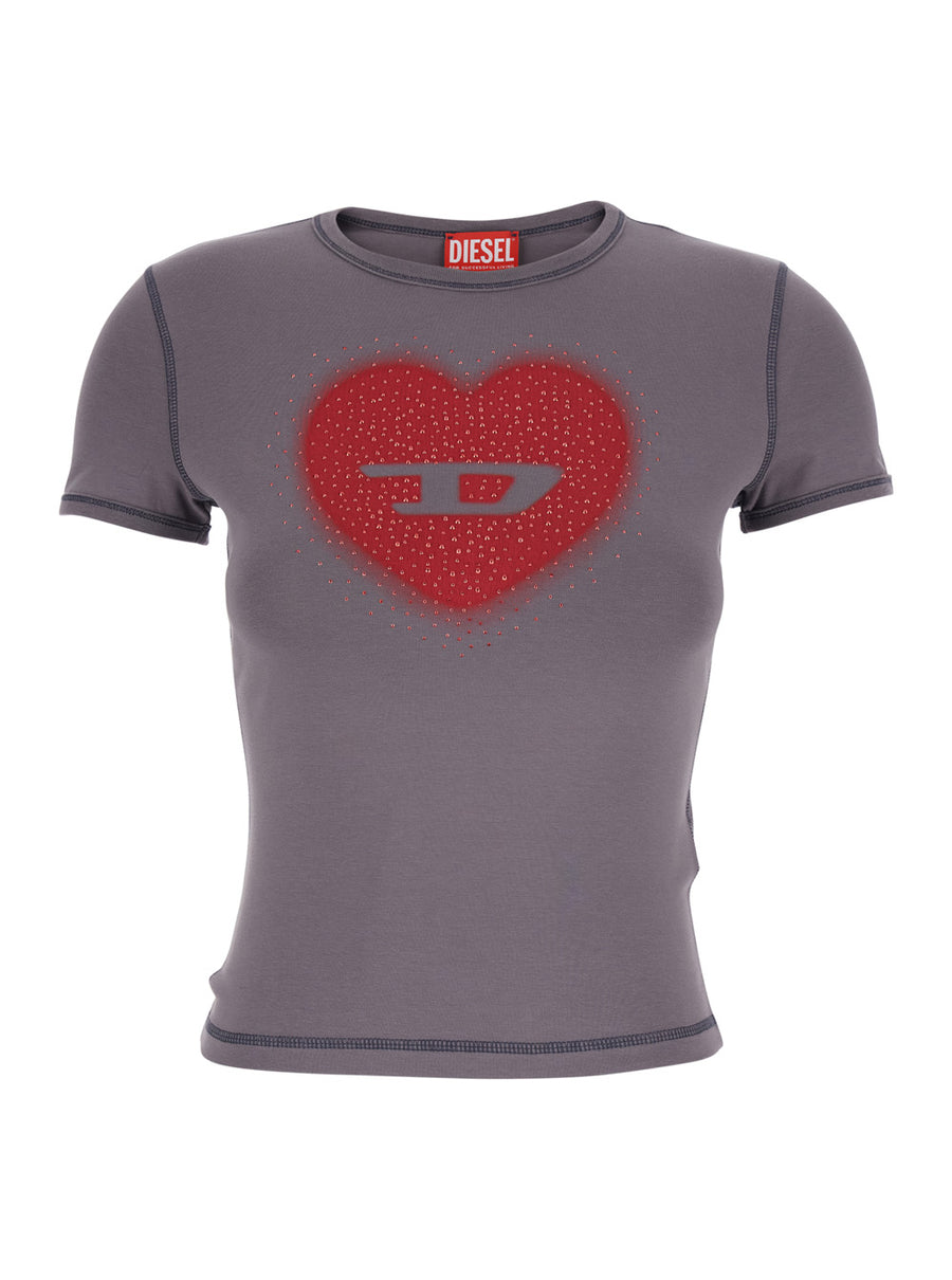 T-Shirt T-Uncuties-Long-S5 Grey Cotton T-shirts & Jerseys