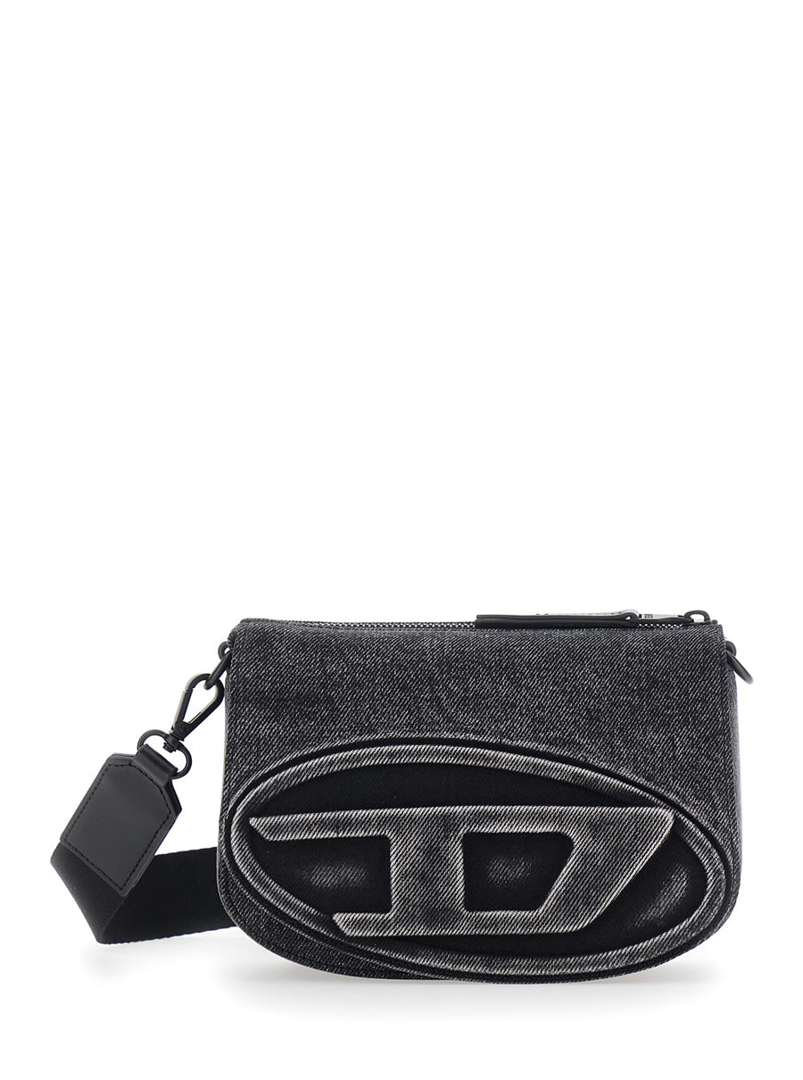Crossbody Bag 1dr Black Cotton Shoulder