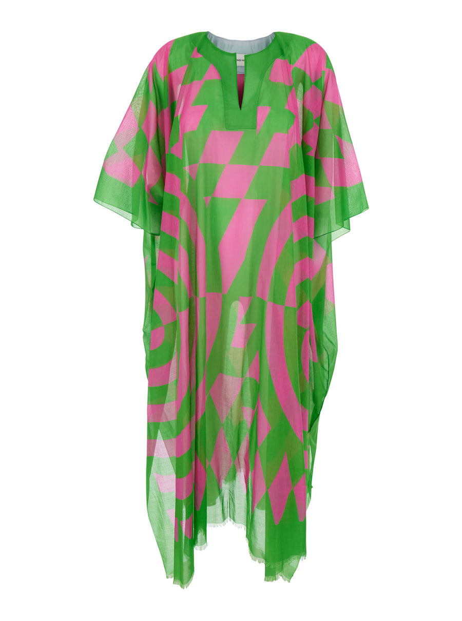 Caftan V-Neck Multicolour Swimwear