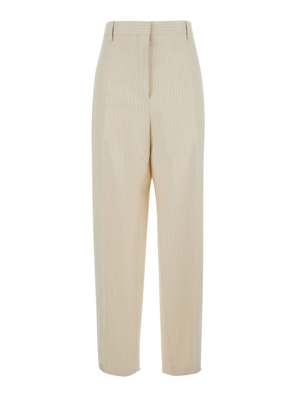 Trousers Pilar Beige Cotton