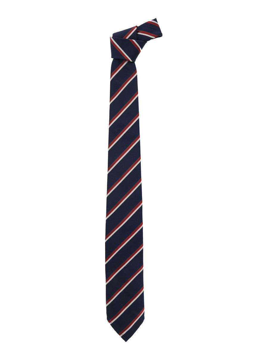 Tie Blue Striped Silk Ties & Bow