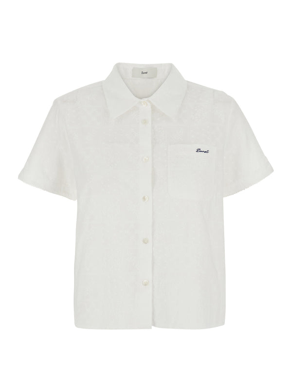 Shirt Classic Collar White Cotton Blouses