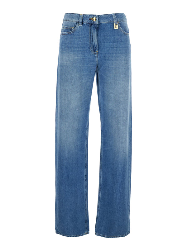 Palazzo Jeans Light Blue Cotton