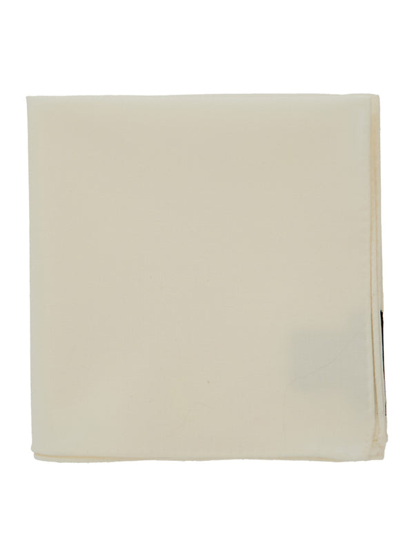 Pocket Square Virgin Wool White Cream Ties & Bow