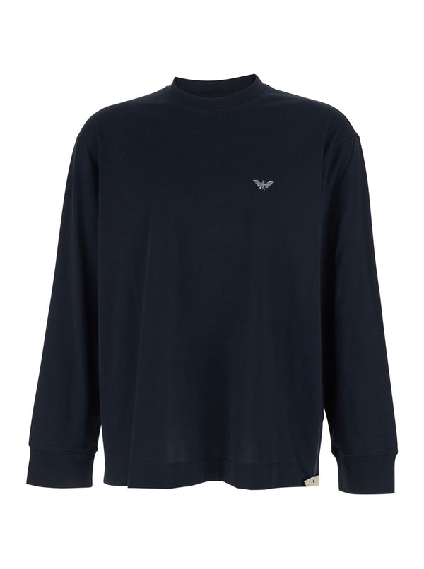 T-Shirt Long Sleeve Blue Cotton T-shirts
