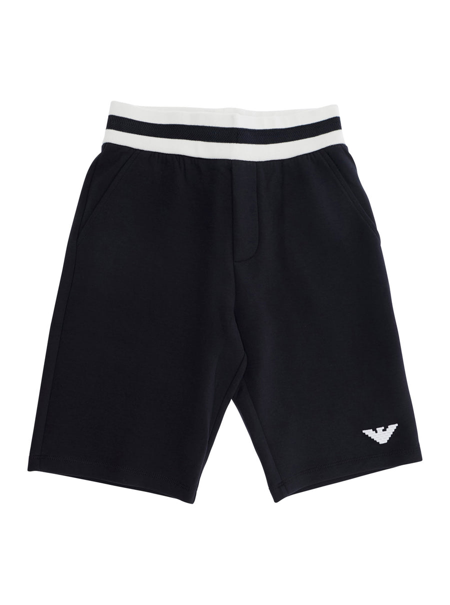 Kids Shorts Blue Cotton-Blend