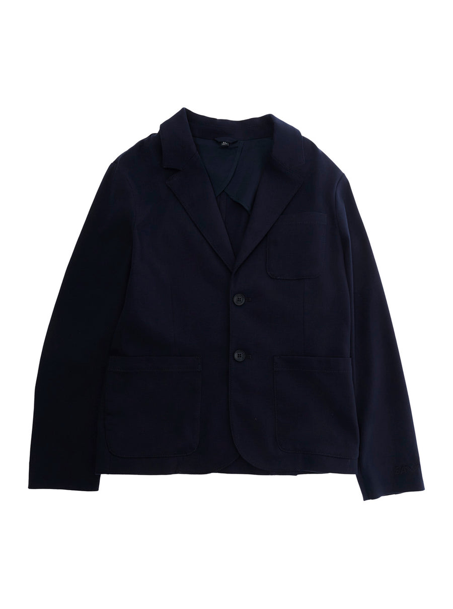 Blazer Blue Cotton-Viscose Blazers
