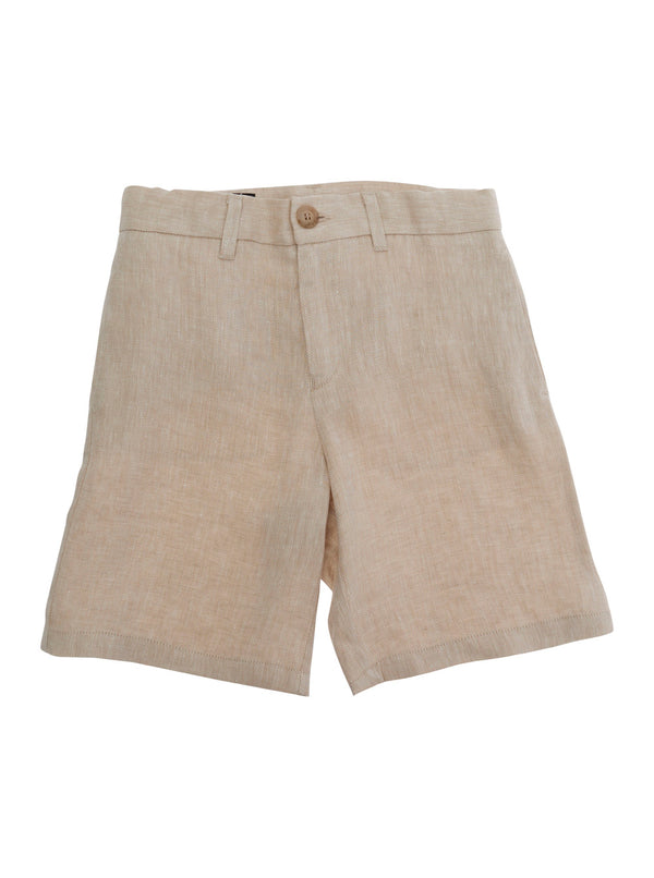 Shorts Boys Linen Beige