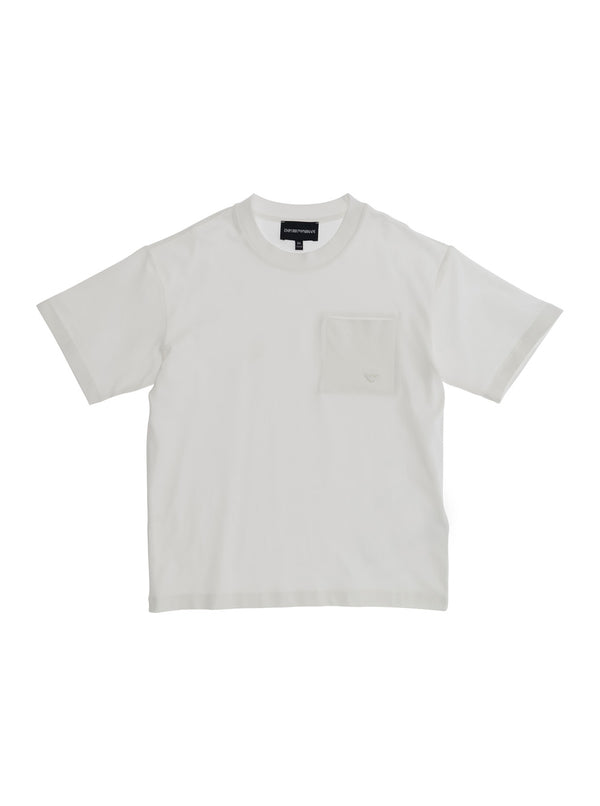Kids T-Shirt With Logo, White Cotton T-shirts